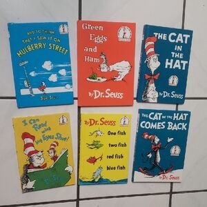 Vintage like new Dr. Seuss hardcover book set (6) - various titles